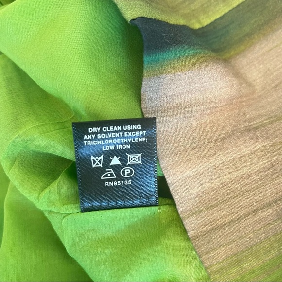 Lafayette 148 laurel Watercolor Sleeveless Sheath Dress Pleated Detail - Picture 15 of 16